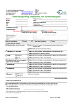 Probenbegleitschein Fisch