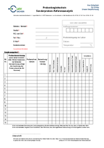 Probenbegleitschein Referenzanalytik