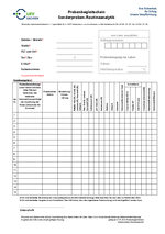 Probenbegleitschein Sonderproben Routineanalytik